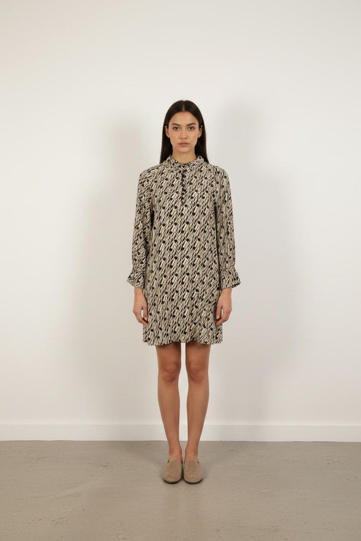 Robe courte Beige et Noire - Taille S/36