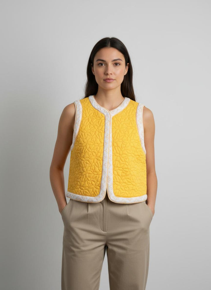 Gilet Jaune et Blanc - Taille L/40