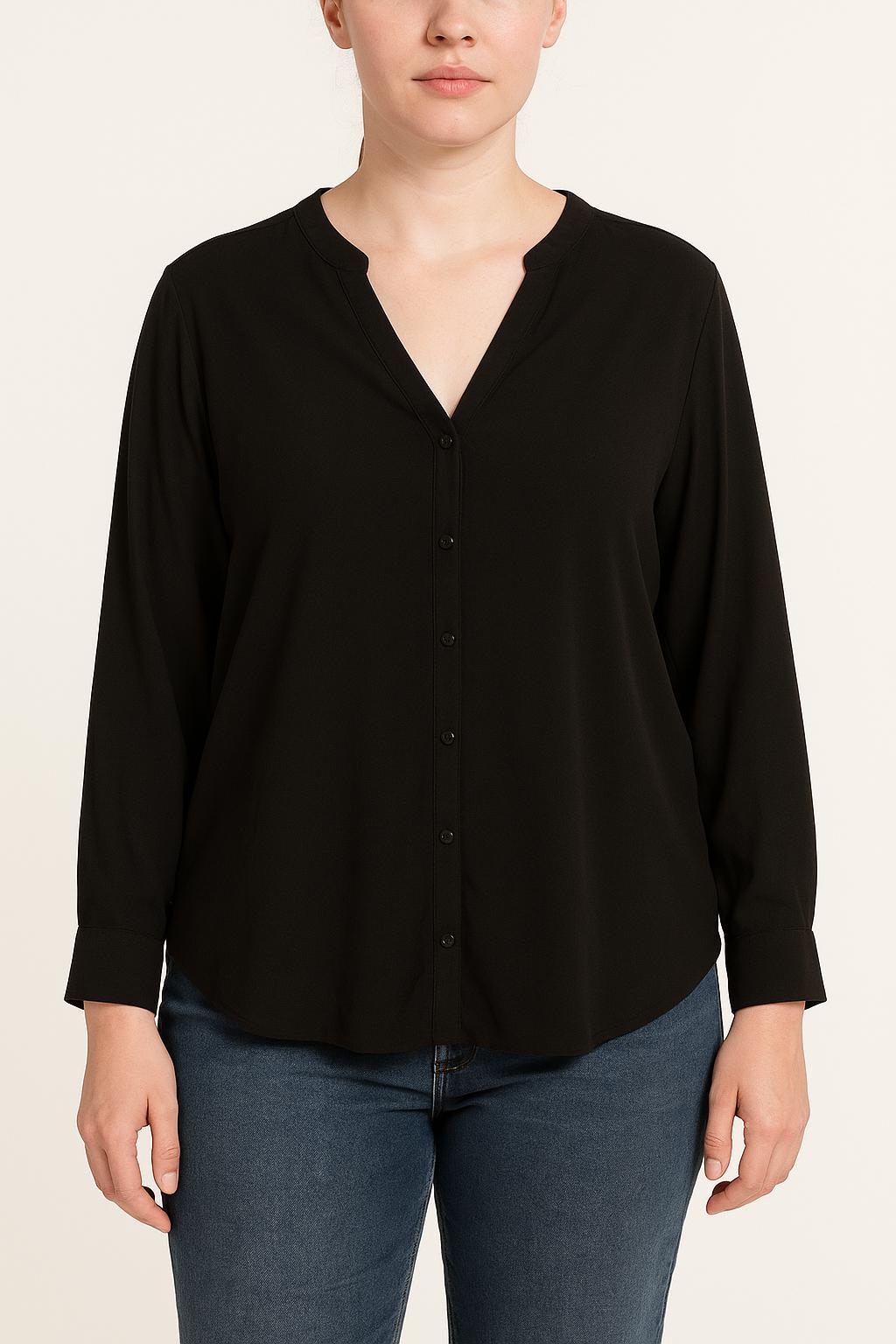 Chemise Noire - Taille XL/42 de la marque Marina Rinaldi | PARAD64981 - Vendu par Paradigme - Image 1