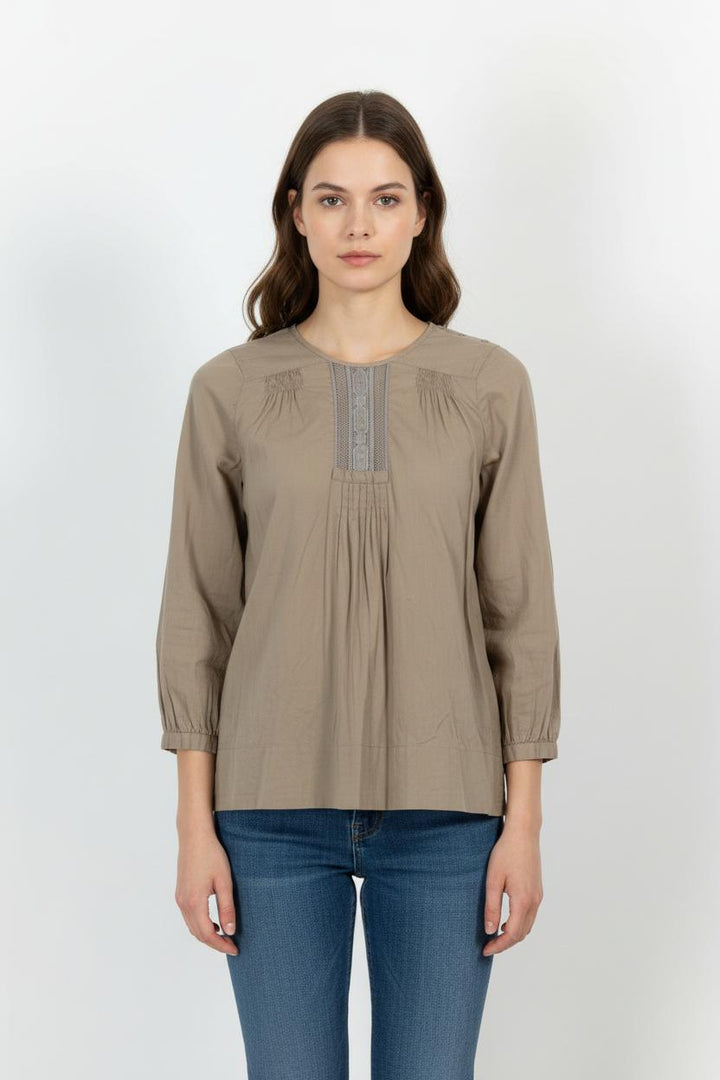 Blouse Beige - Taille S/36 de la marque Claudie Pierlot | PARAD64988 - Vendu par Paradigme - Image 1