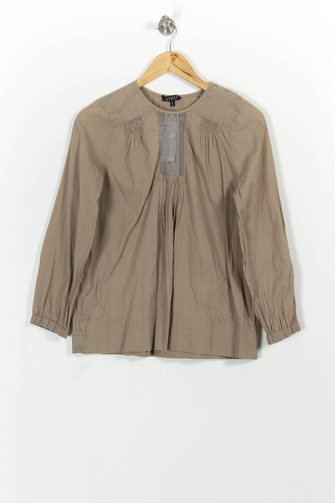 Blouse Beige - Taille S/36 de la marque Claudie Pierlot | PARAD64988 - Vendu par Paradigme - Image 2