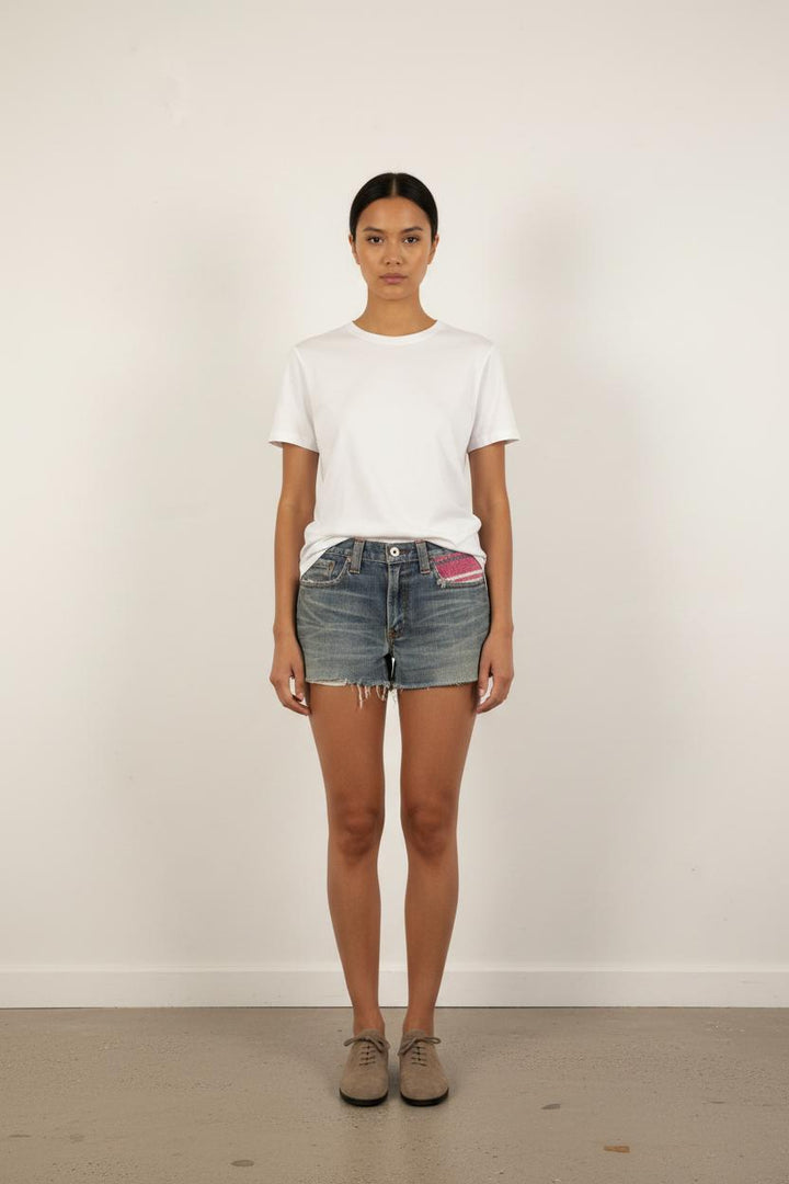 Short Jean Bleu et Rose - Taille XXS/32
