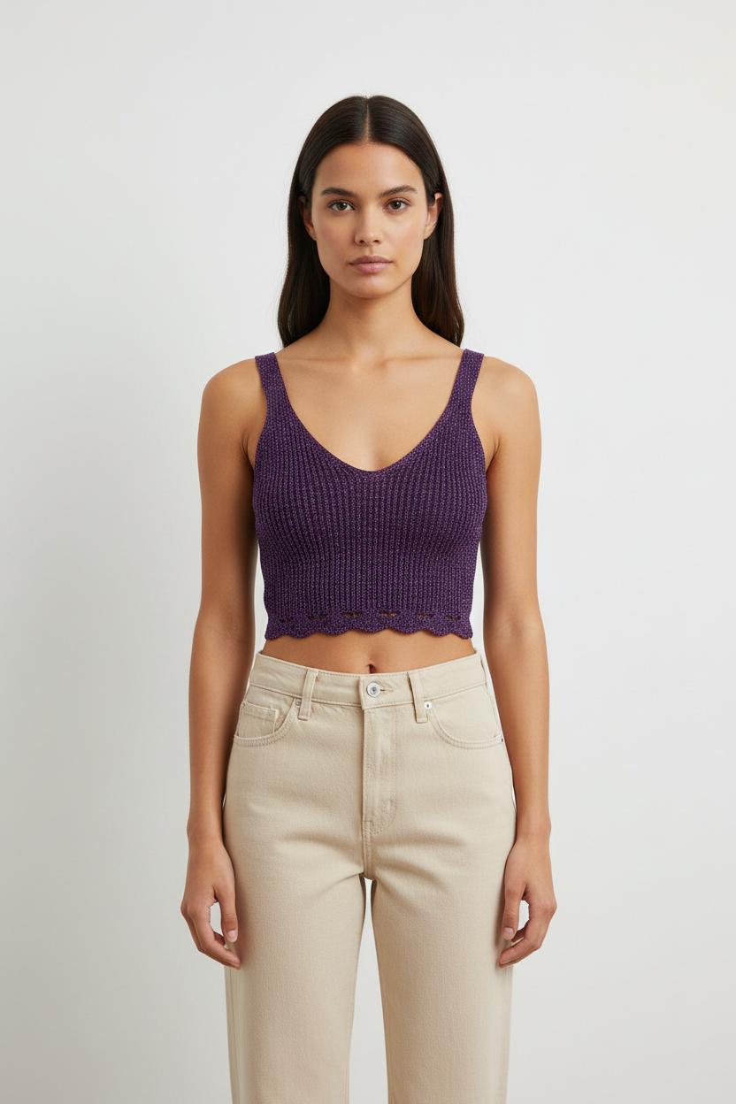 Crop Top Violet - Taille XS/34