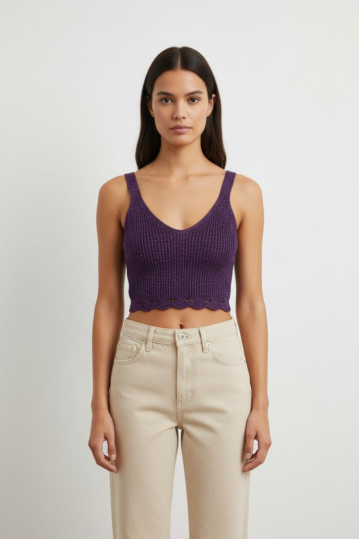Crop Top Violet - Taille XS/34