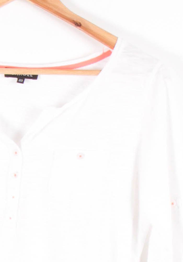 Blouse Blanche - Taille L/40 de la marque Caroll | PARAD65040 - Vendu par Paradigme - Image 3