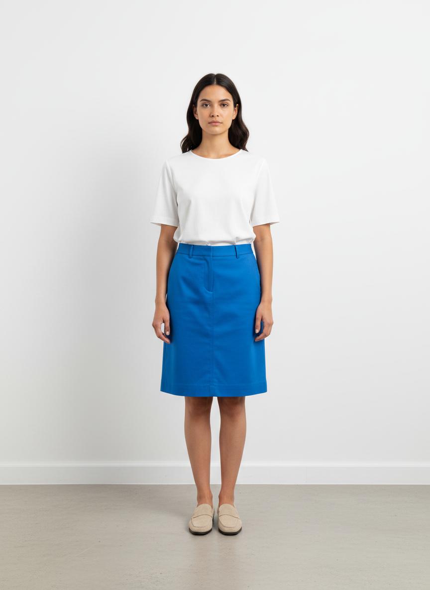 Jupe Droite Bleue - Taille M/38