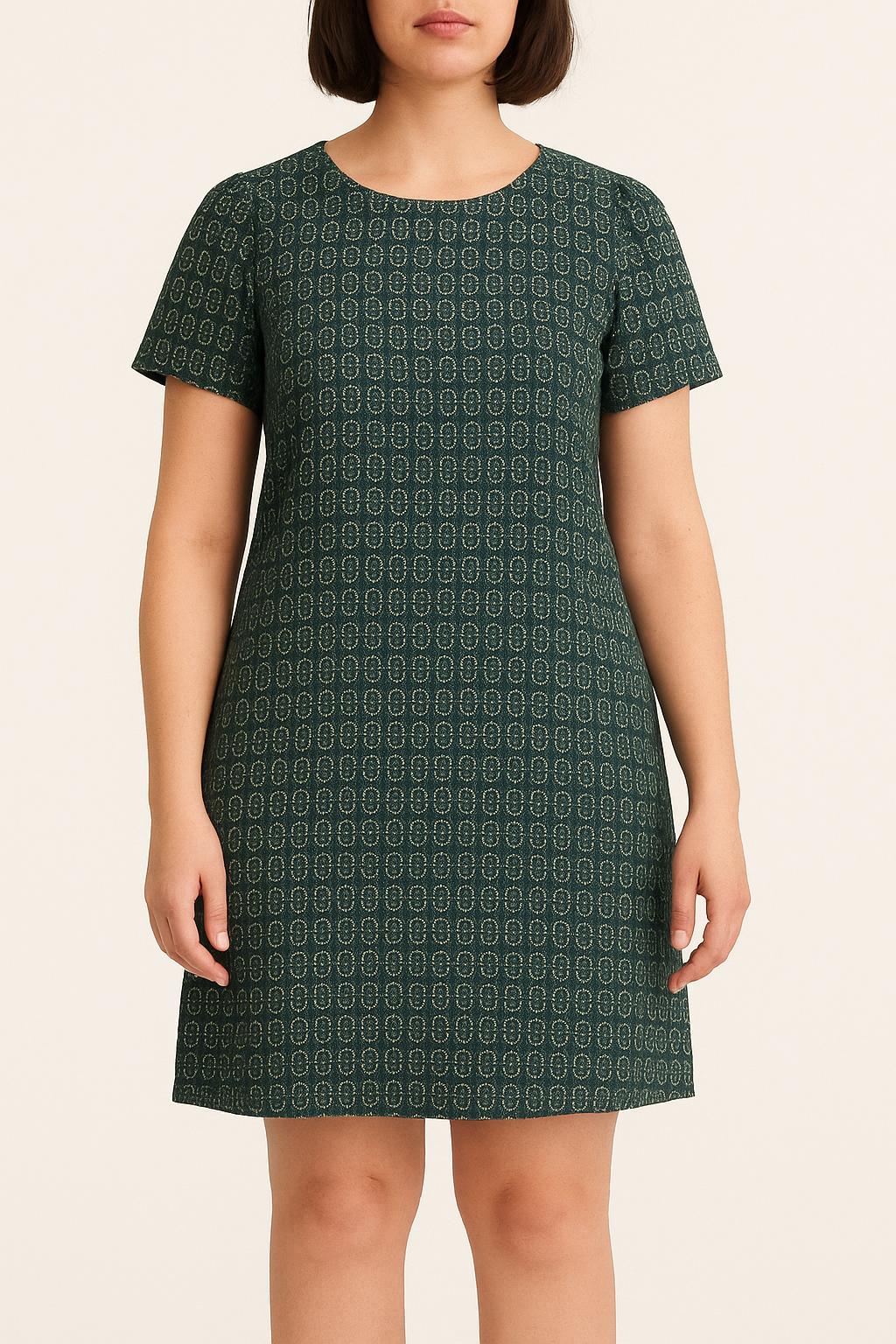 Robe Droite Verte - Taille L/40 de la marque La Fée Maraboutée | PARAD65083 - Vendu par Paradigme - Image 1