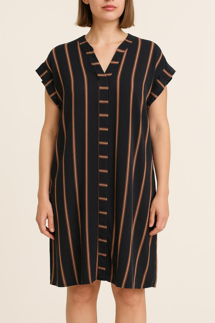 Robe Bleu et Beige - Taille L/40 de la marque La Fée Maraboutée | PARAD65088 - Vendu par Paradigme - Image 1