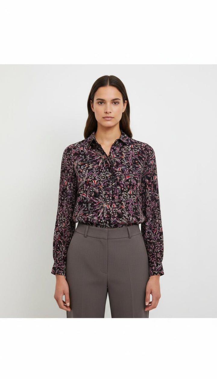 Chemise Violette et Noire - Taille S/36