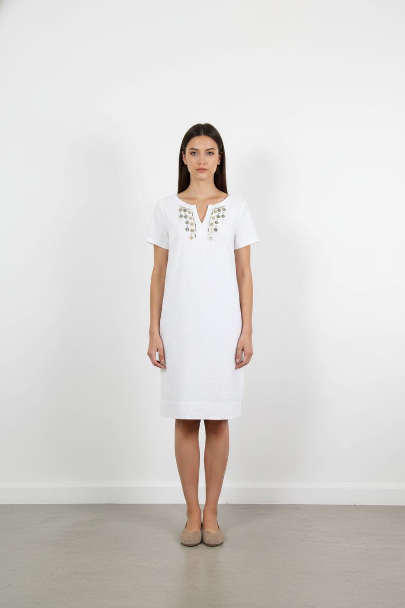 Robe Droite Blanche - Taille L/40