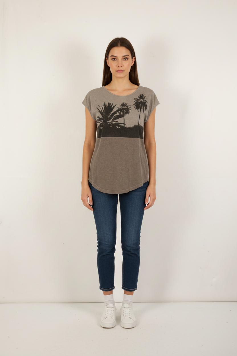 Tee-shirt Marron et Noir - Taille S/36