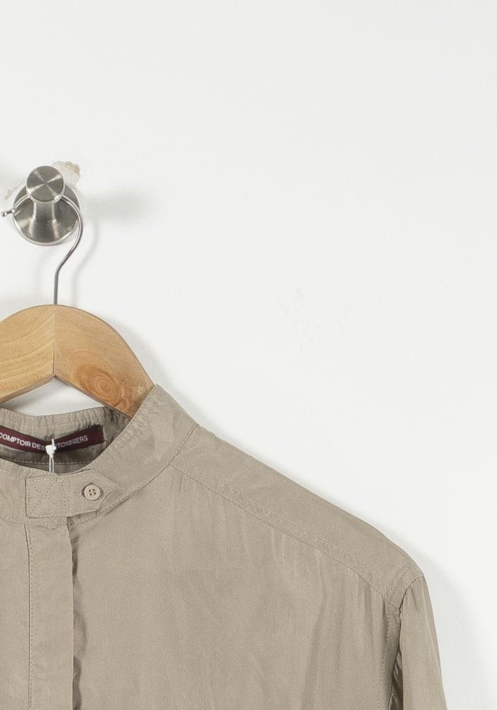 Chemise Col Mao Beige - Taille S/36 de la marque Comptoir des Cotonniers | PARAD65114 - Vendu par Paradigme - Image 3