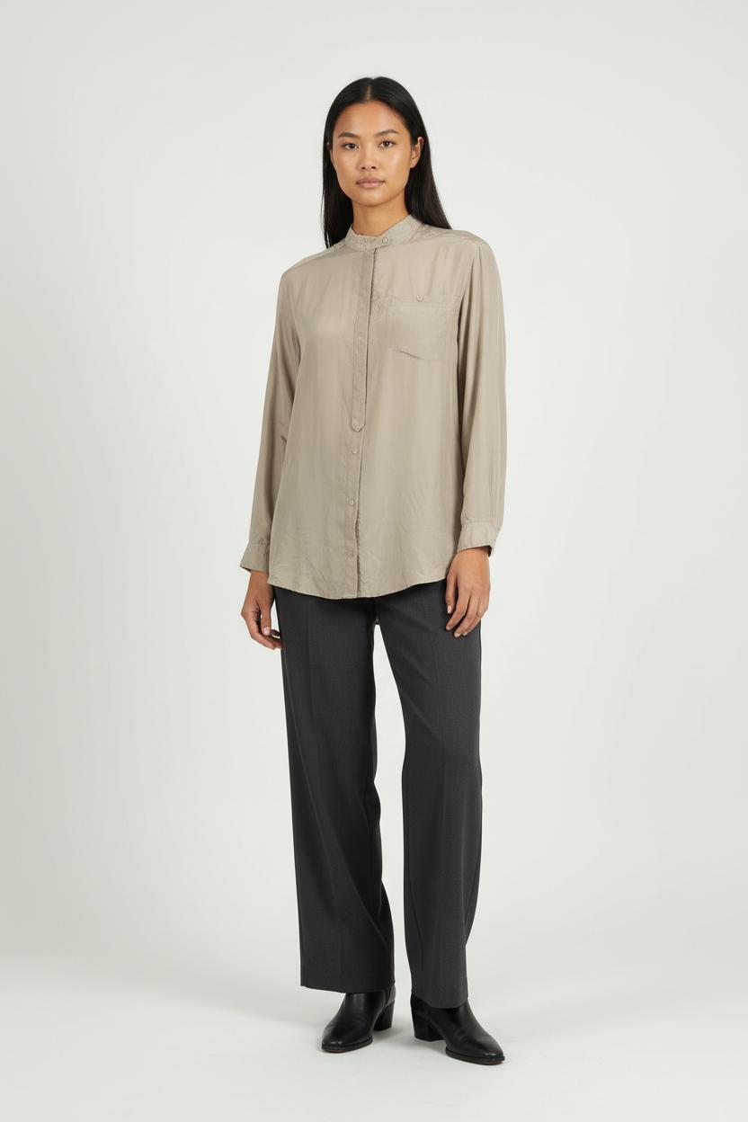 Chemise Col Mao Beige - Taille S/36 de la marque Comptoir des Cotonniers | PARAD65114 - Vendu par Paradigme - Image 1