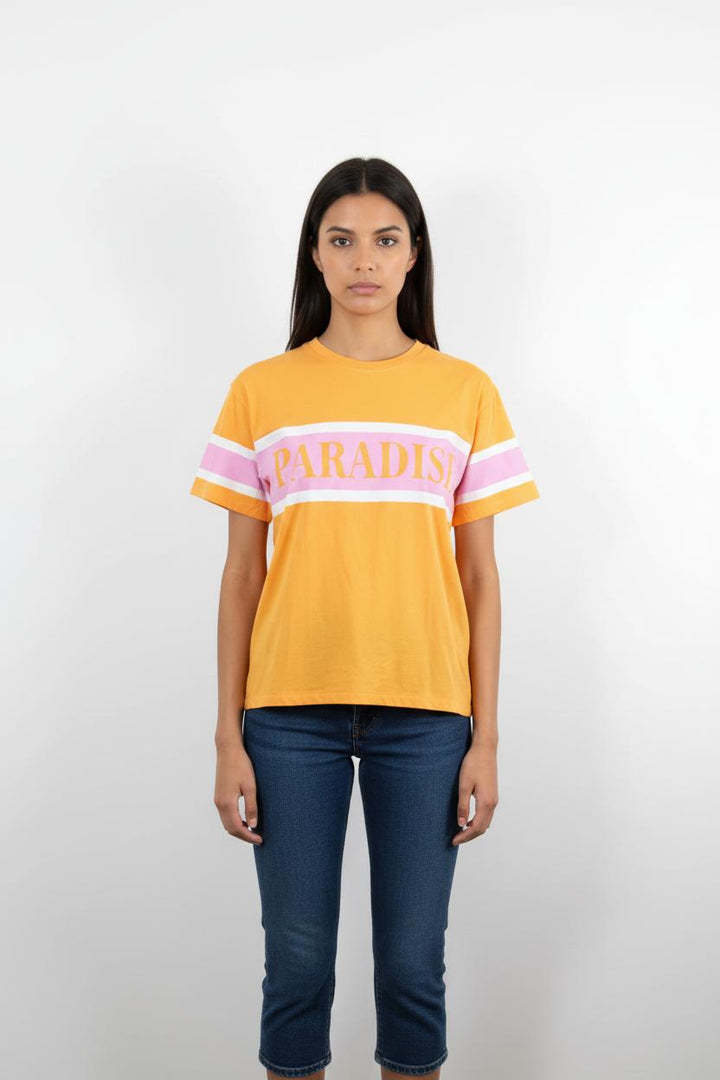 Tee-shirt Orange et Rose - Taille S/36