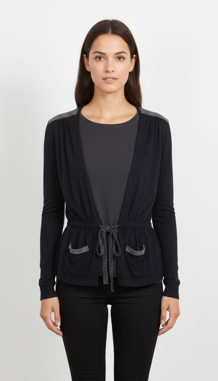 Cardigan Bleu et Argenté - Taille M/38