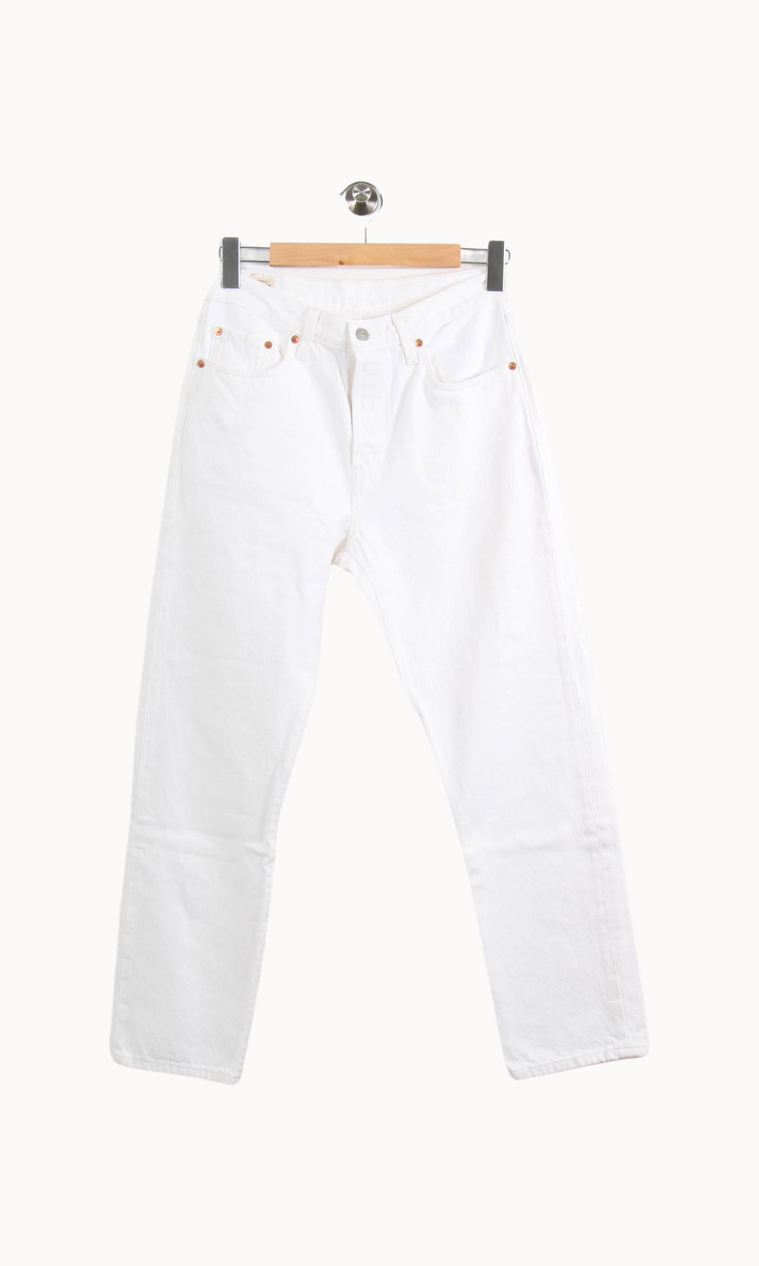 Jean Large Blanc - Taille M/38 de la marque Levi's | PARAD65133 - Vendu par Paradigme - Image 2