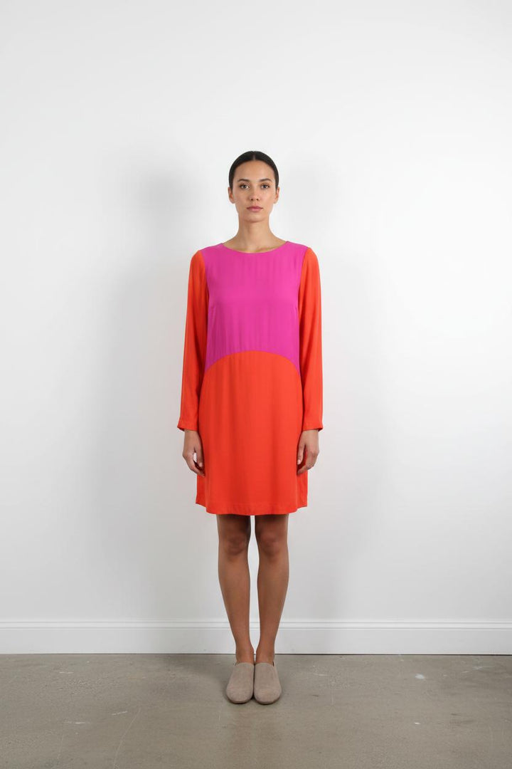 Robe Midi Rouge et Rose - Taille M/38