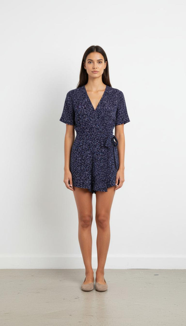 Combishort Bleu à Motifs - Taille XS/34