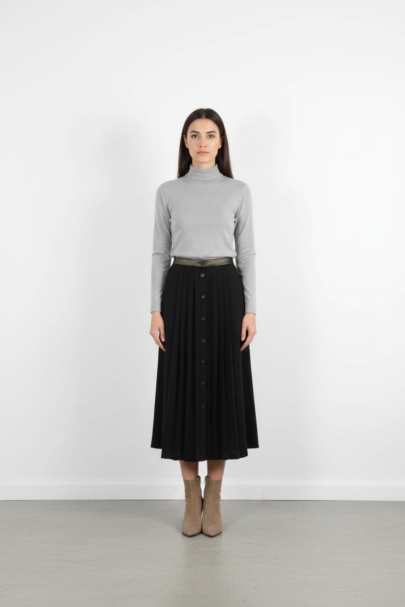 Jupe Plissée Noire - Taille M/38