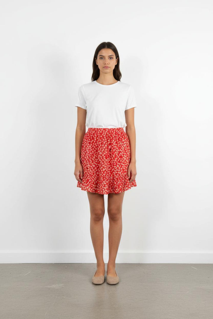 Jupe Volantée Rouge et Blanche - Taille S/36