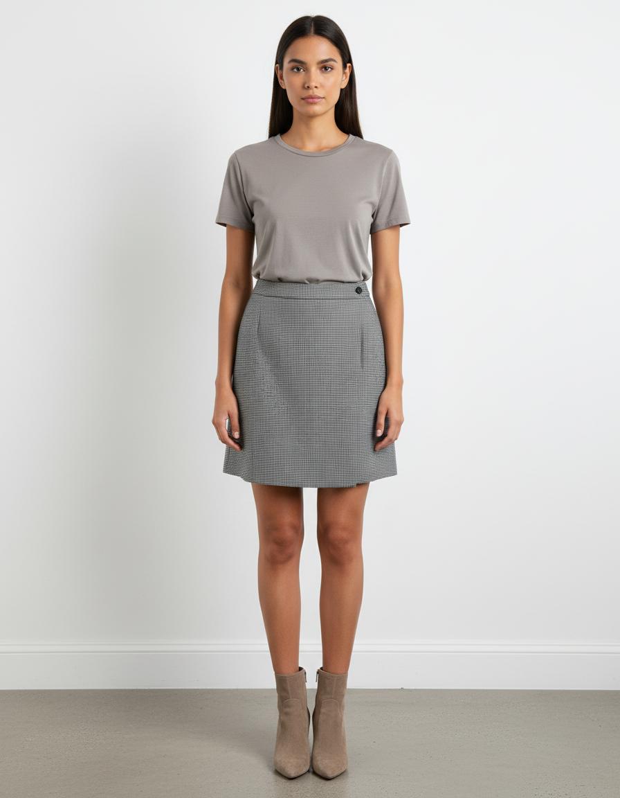 Jupe Courte Noire et Blanche - Taille M/38