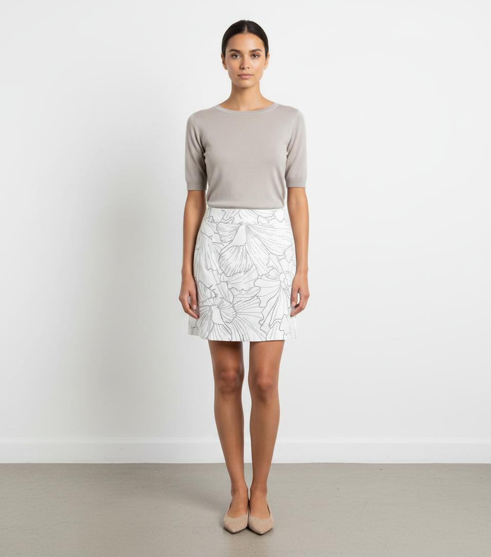 Jupe Courte Blanche et Noire - Taille M/38