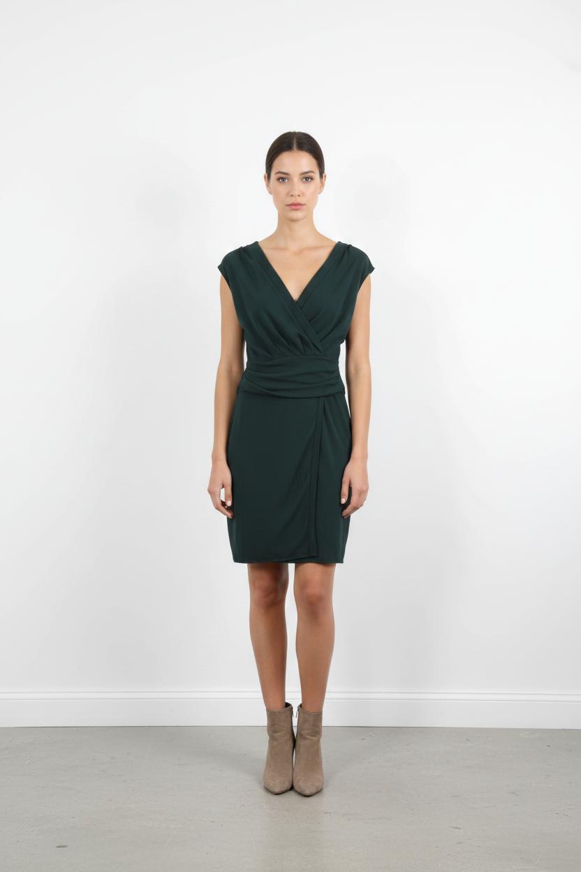 Robe Drapée Verte - Taille M/38