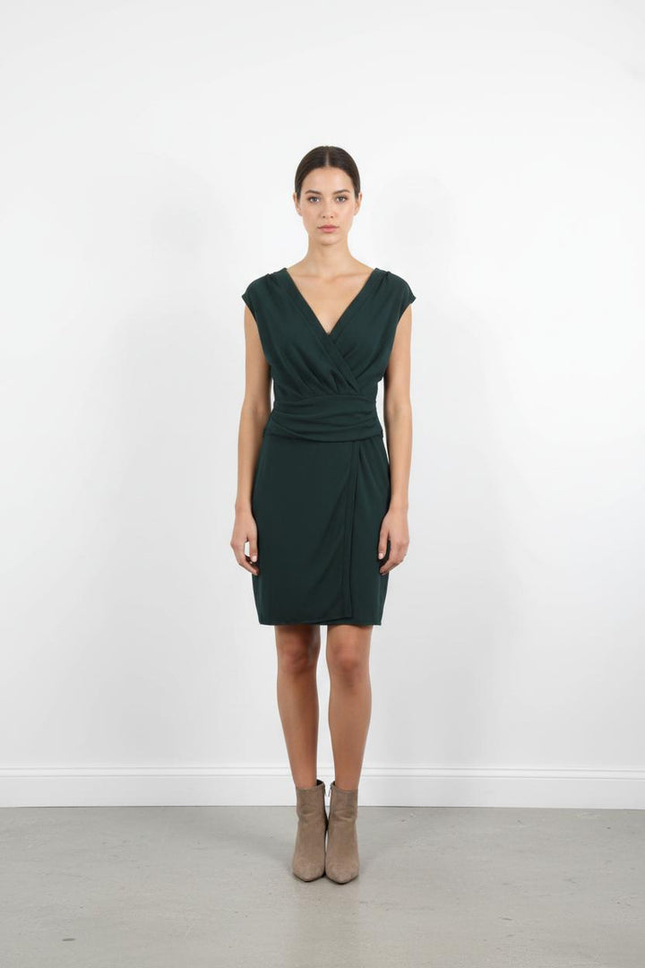 Robe Drapée Verte - Taille M/38