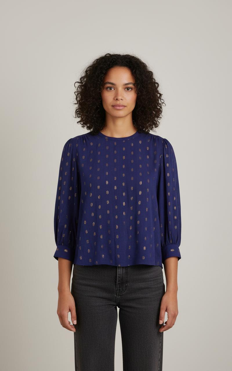 Blouse Violette et Dorée - Taille S/36