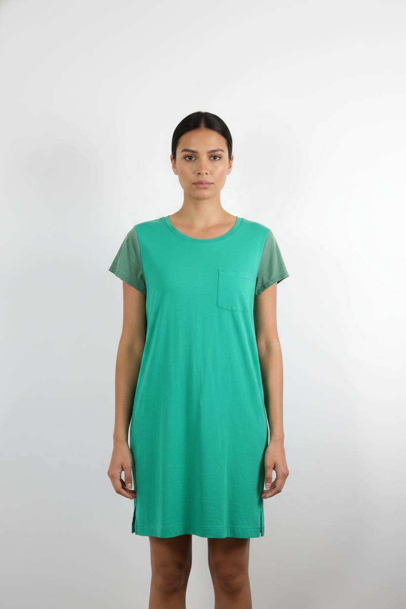 Robe T-shirt Verte - Taille S/36