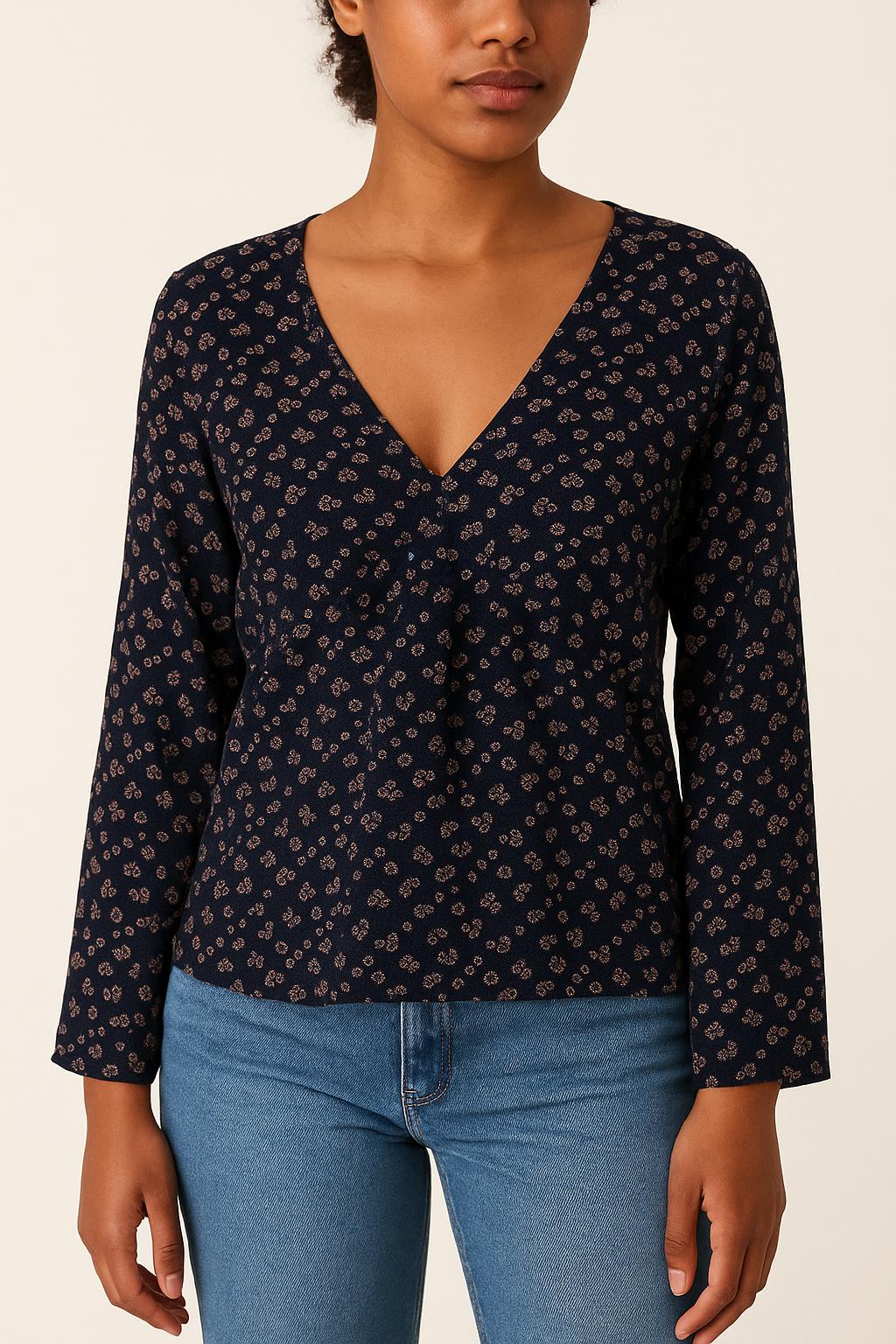 Blouse Bleu Marine et Blanc - Taille M/38 de la marque Petite Mendigote | PARAD65274 - Vendu par Paradigme - Image 1
