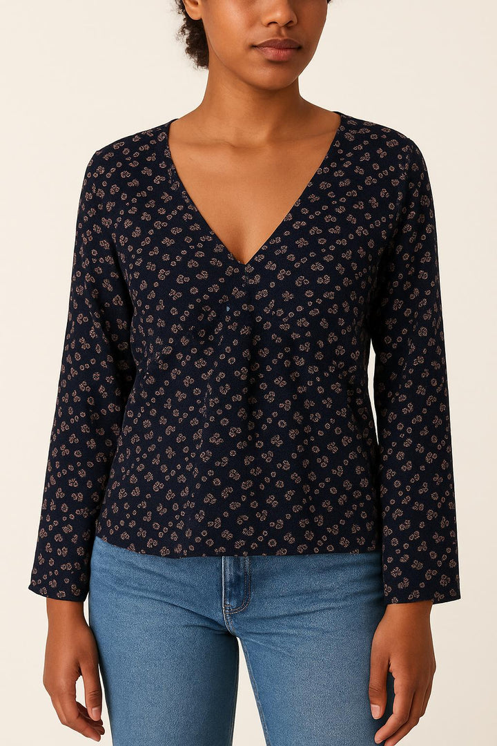 Blouse Bleu Marine et Blanc - Taille M/38 de la marque Petite Mendigote | PARAD65274 - Vendu par Paradigme - Image 1