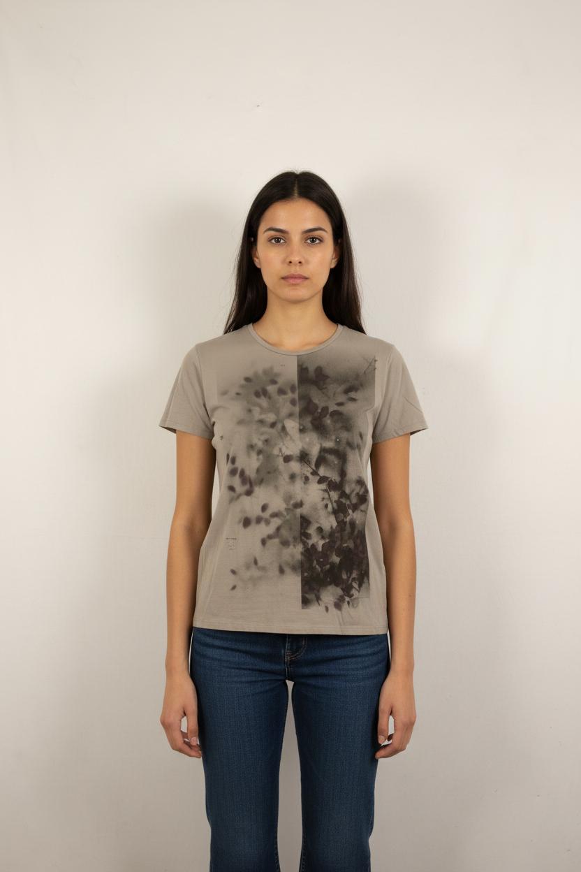 Tee-shirt Beige et Noir - Taille S/36