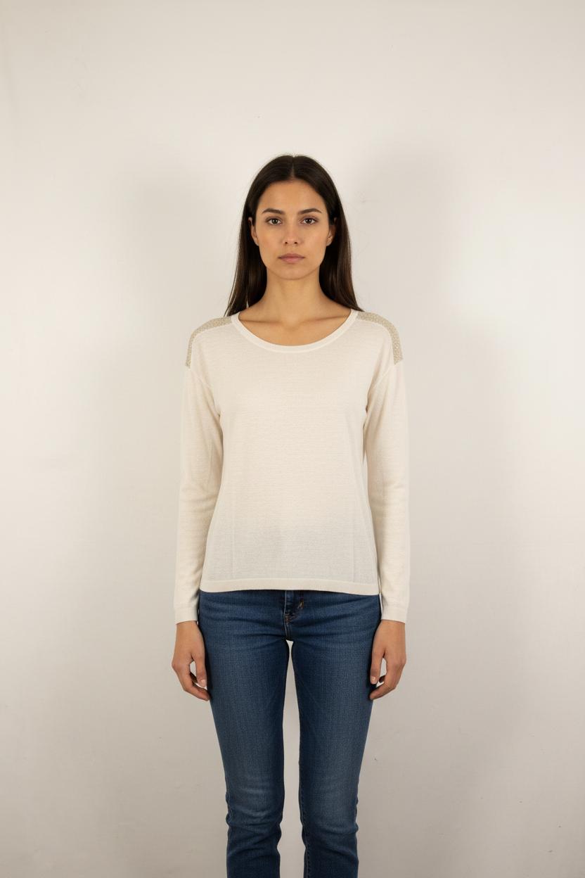 Pull Beige et Doré - Taille S/36