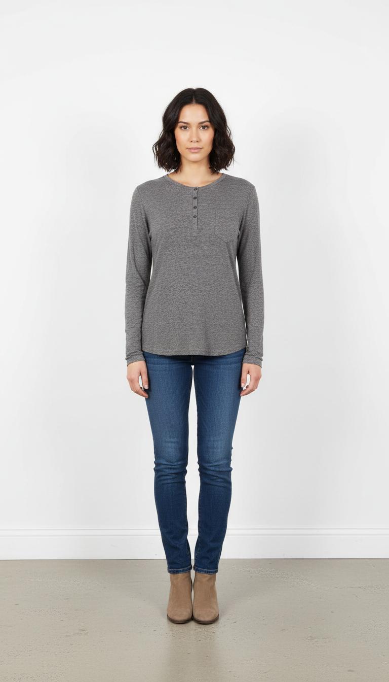 Henley Gris - Taille M/38