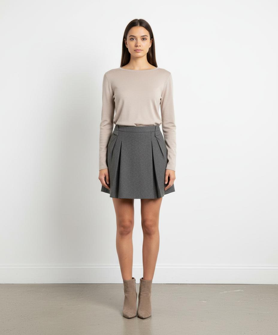 Jupe Courte Grise - Taille M/38