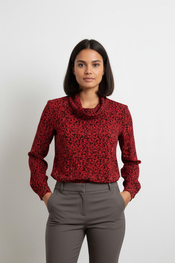 Blouse Rouge et Noire - Taille S/36