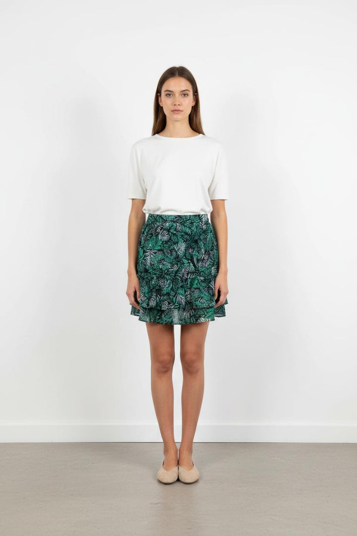 Jupe Volantée Verte et Noire - Taille S/36