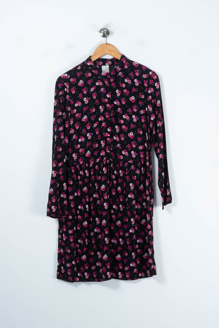 Robe Midi Noire et Rose - Taille S/36 de la marque Des petits hauts | PARAD65403 - Vendu par Paradigme - Image 2