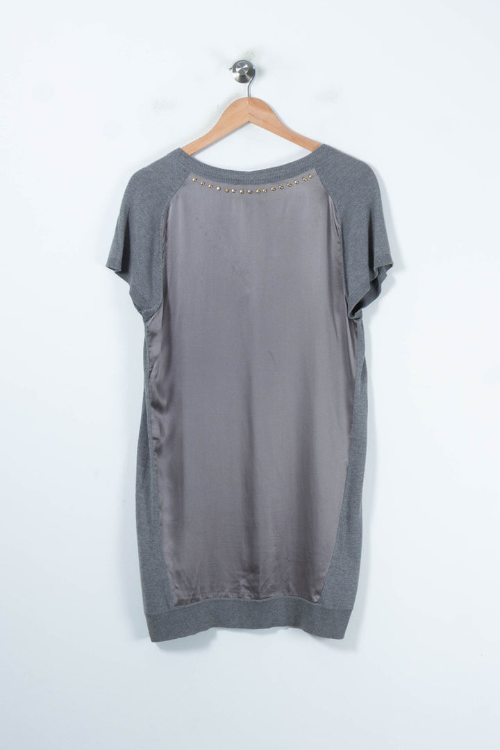 Robe Courte Grise - Taille M/38 de la marque Sandro | PARAD65404 - Vendu par Paradigme - Image 4