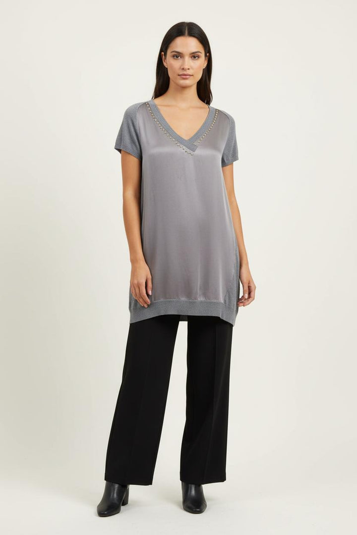 Robe Courte Grise - Taille M/38 de la marque Sandro | PARAD65404 - Vendu par Paradigme - Image 1