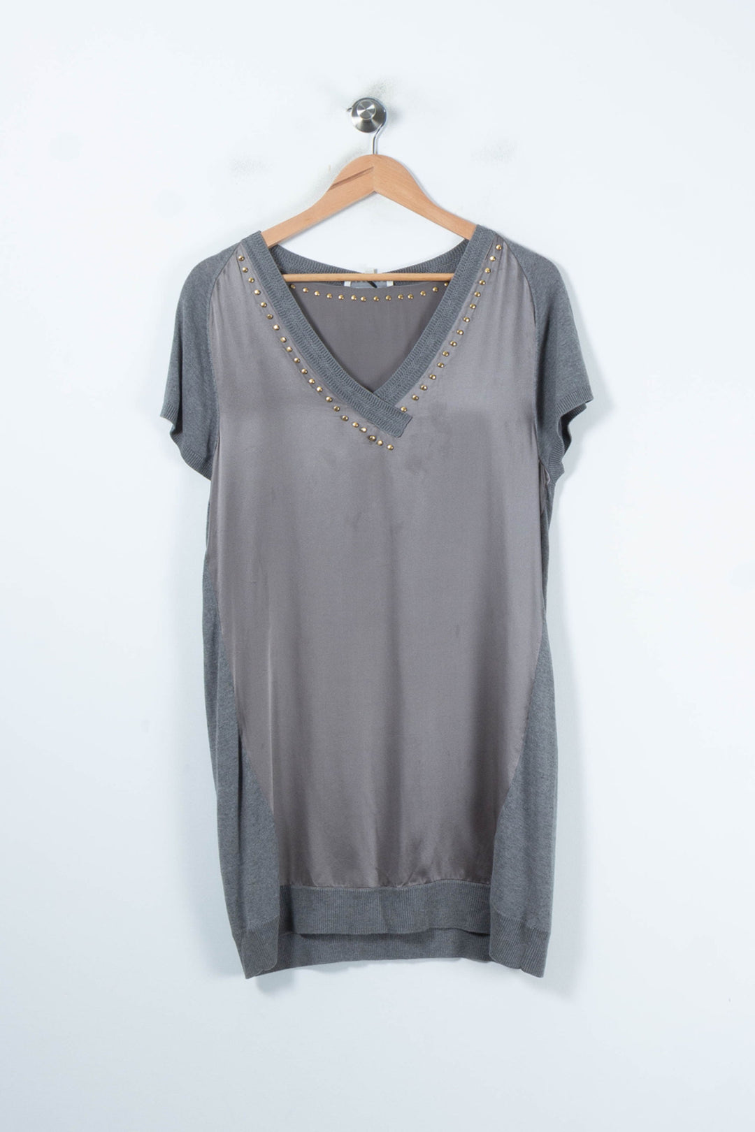 Robe Courte Grise - Taille M/38 de la marque Sandro | PARAD65404 - Vendu par Paradigme - Image 2