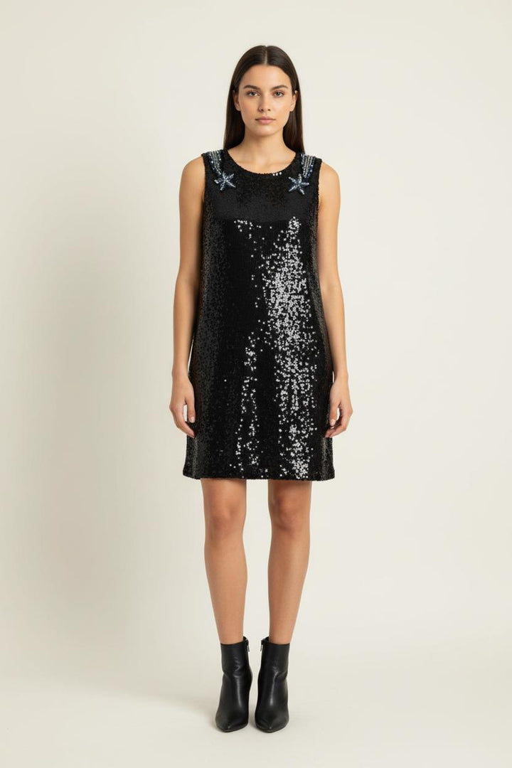 Robe Pailletée Noire - Taille M/38 de la marque Claudie Pierlot | PARAD65415 - Vendu par Paradigme - Image 1