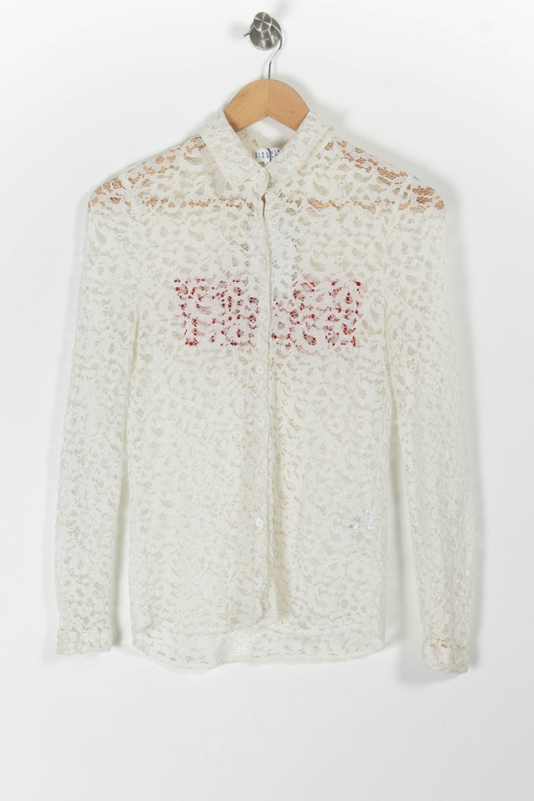 Chemise en Dentelle Blanche - Taille S/36 de la marque Claudie Pierlot | PARAD65421 - Vendu par Paradigme - Image 2