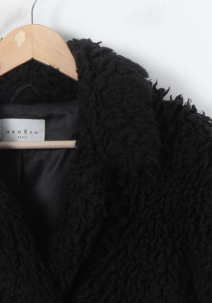 Manteau Noir - Taille M/38 de la marque Sandro | PARAD65432 - Vendu par Paradigme - Image 3