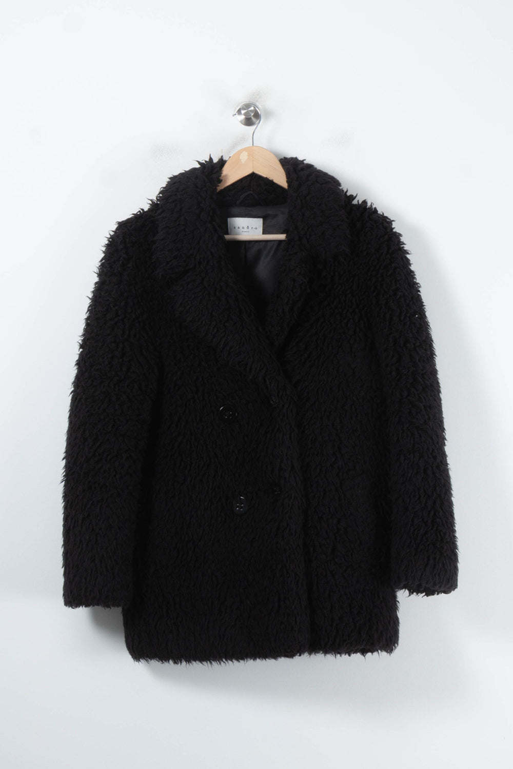 Manteau Noir - Taille M/38 de la marque Sandro | PARAD65432 - Vendu par Paradigme - Image 2