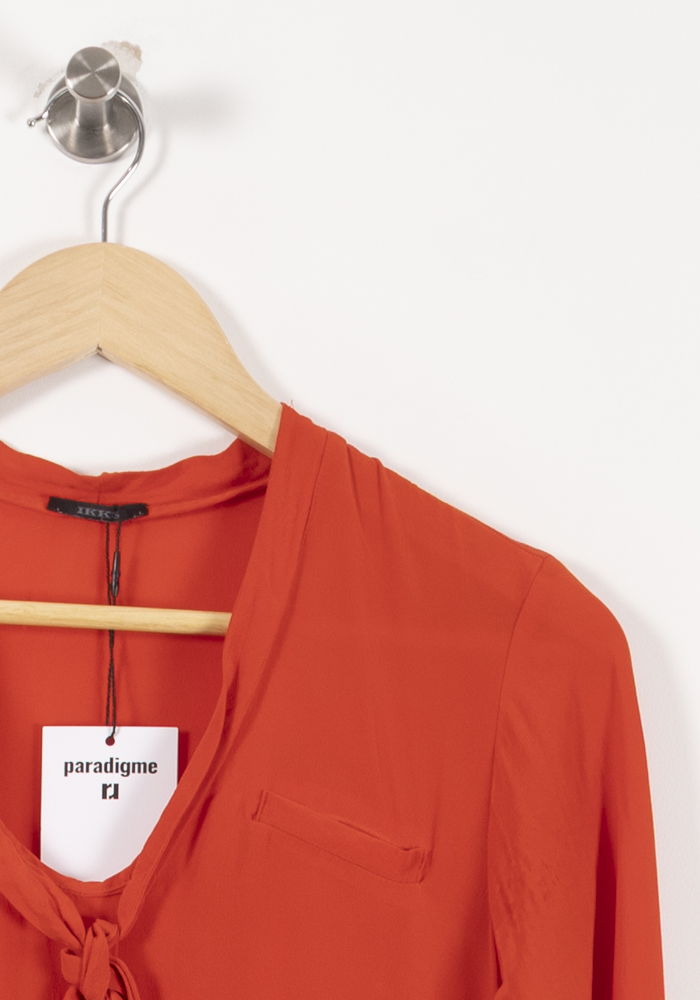 Robe Midi Orange - Taille XS/34 de la marque IKKS | PARAD65434 - Vendu par Paradigme - Image 3