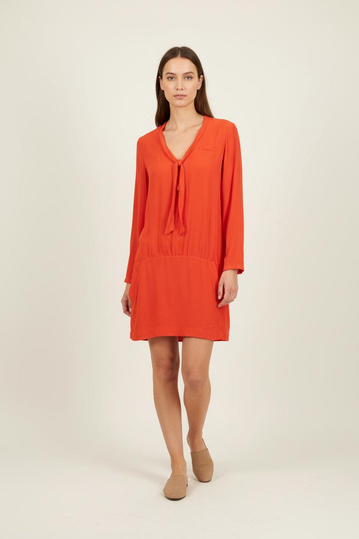 Robe Midi Orange - Taille XS/34 de la marque IKKS | PARAD65434 - Vendu par Paradigme - Image 1
