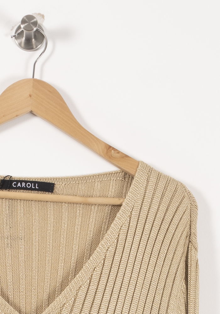 Cardigan Doré - Taille XXL/44 de la marque Caroll | PARAD65437 - Vendu par Paradigme - Image 3