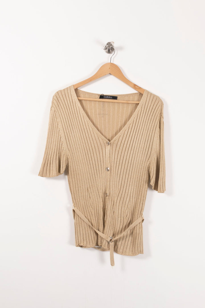 Cardigan Doré - Taille XXL/44 de la marque Caroll | PARAD65437 - Vendu par Paradigme - Image 2
